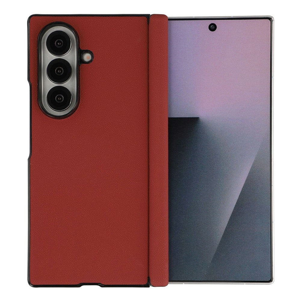 For Samsung Galaxy Z Fold7 5G Case Hinge Protection PU Leather + PC Scratch Resistant Phone Cover