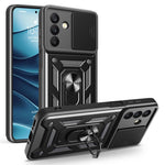 For Samsung Galaxy A18 5G  /  A18 4G  /  A17 5G  /  A17 4G Case with Slide Camera Lid PC + TPU Kickstand Phone Cover