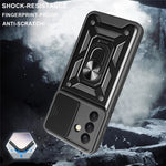 For Samsung Galaxy A18 5G  /  A18 4G  /  A17 5G  /  A17 4G Case with Slide Camera Lid PC + TPU Kickstand Phone Cover