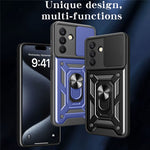 For Samsung Galaxy A18 5G  /  A18 4G  /  A17 5G  /  A17 4G Case with Slide Camera Lid PC + TPU Kickstand Phone Cover