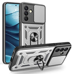 For Samsung Galaxy A18 5G  /  A18 4G  /  A17 5G  /  A17 4G Case with Slide Camera Lid PC + TPU Kickstand Phone Cover