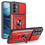 For Samsung Galaxy A18 5G  /  A18 4G  /  A17 5G  /  A17 4G Case with Slide Camera Lid PC + TPU Kickstand Phone Cover