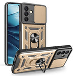 For Samsung Galaxy A18 5G  /  A18 4G  /  A17 5G  /  A17 4G Case with Slide Camera Lid PC + TPU Kickstand Phone Cover