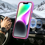Til iPhone 14 / 13 Magnetisk Cover Farveblokering PC + TPU Anti-fingeraftryk Telefoncover