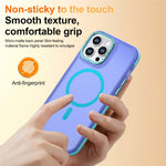 For iPhone 13 Pro Max Magnetic Case Color Blocking PC + TPU Anti-Fingerprint Phone Cover