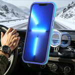 For iPhone 13 Pro Max Magnetic Case Color Blocking PC + TPU Anti-Fingerprint Phone Cover