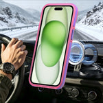 For iPhone 15 Magnetic Case Color Blocking PC + TPU Anti-Fingerprint Phone Cover