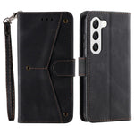 For Samsung Galaxy S23 Stand Wallet Phone Case Splicing Stitching PU Leather + TPU Cover