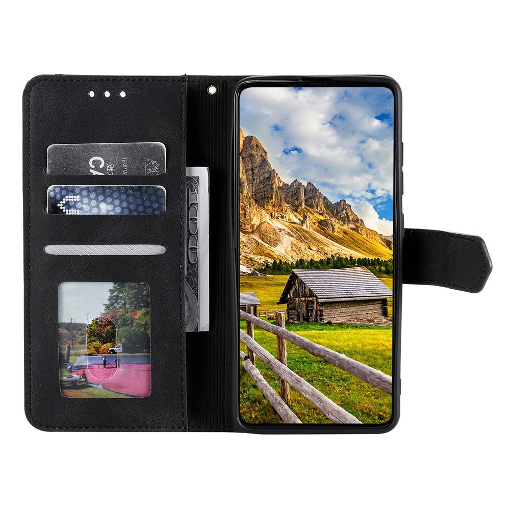 For Samsung Galaxy S23 Stand Wallet Phone Case Splicing Stitching PU Leather + TPU Cover