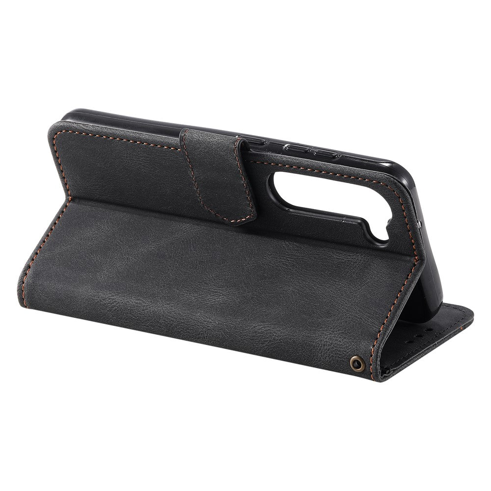 For Samsung Galaxy S23 Stand Wallet Phone Case Splicing Stitching PU Leather + TPU Cover