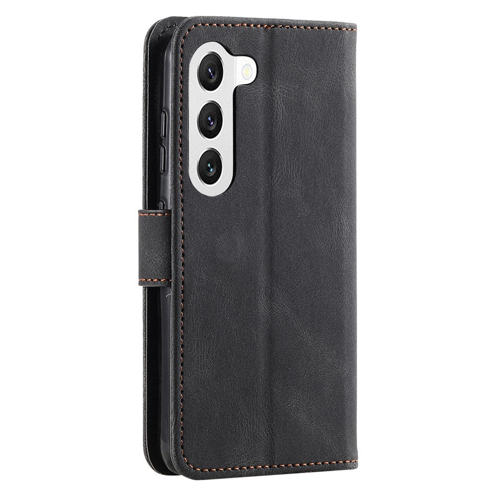 For Samsung Galaxy S23 Stand Wallet Phone Case Splicing Stitching PU Leather + TPU Cover