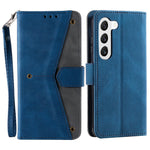 For Samsung Galaxy S23 Stand Wallet Phone Case Splicing Stitching PU Leather + TPU Cover