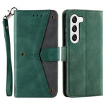 For Samsung Galaxy S23 Stand Wallet Phone Case Splicing Stitching PU Leather + TPU Cover