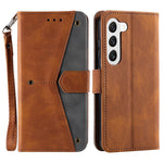 For Samsung Galaxy S23 Stand Wallet Phone Case Splicing Stitching PU Leather + TPU Cover