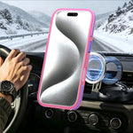 Til iPhone 16 Pro Max Magnetisk Cover i Farveblok PC + TPU Anti-Fingeraftryk Telefoncover