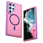 Samsung Galaxy S22 Ultra 5G / Galaxy S23 Ultra magnetisk cover i farveblokerende PC + TPU med anti-fingeraftryk