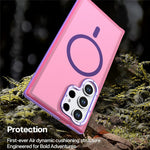 Samsung Galaxy S22 Ultra 5G / Galaxy S23 Ultra magnetisk cover i farveblokerende PC + TPU med anti-fingeraftryk