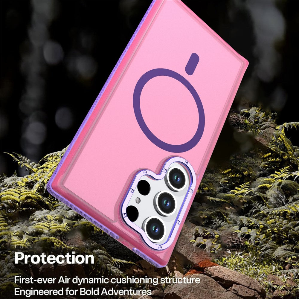 Samsung Galaxy S22 Ultra 5G / Galaxy S23 Ultra magnetisk cover i farveblokerende PC + TPU med anti-fingeraftryk