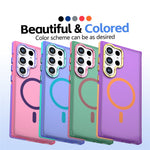 Samsung Galaxy S22 Ultra 5G / Galaxy S23 Ultra magnetisk cover i farveblokerende PC + TPU med anti-fingeraftryk