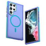 Samsung Galaxy S22 Ultra 5G / Galaxy S23 Ultra magnetisk cover i farveblokerende PC + TPU med anti-fingeraftryk
