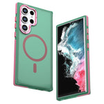 Samsung Galaxy S22 Ultra 5G / Galaxy S23 Ultra magnetisk cover i farveblokerende PC + TPU med anti-fingeraftryk