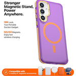 Til Samsung Galaxy S24 / Galaxy S25 Magnetisk Etui Farveblokering PC + TPU Anti-Fingeraftryk Telefoncover