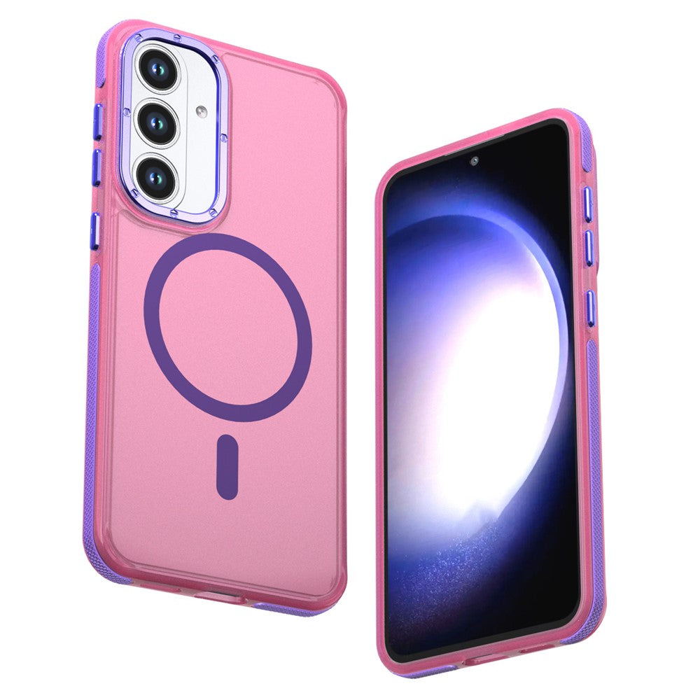 Til Samsung Galaxy S26 FE Magnetisk Cover Farveblokering PC + TPU Anti-fingeraftryk Telefoncover