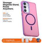 Til Samsung Galaxy S26 FE Magnetisk Cover Farveblokering PC + TPU Anti-fingeraftryk Telefoncover