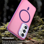 Til Samsung Galaxy S26 FE Magnetisk Cover Farveblokering PC + TPU Anti-fingeraftryk Telefoncover