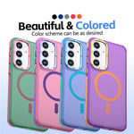 Til Samsung Galaxy S26 FE Magnetisk Cover Farveblokering PC + TPU Anti-fingeraftryk Telefoncover