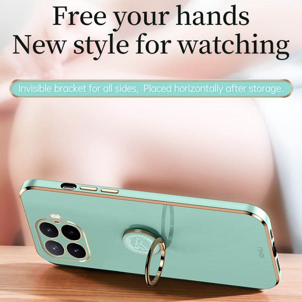 XINLI For Xiaomi 17T Case Ring Kickstand Electroplating TPU Phone Cover