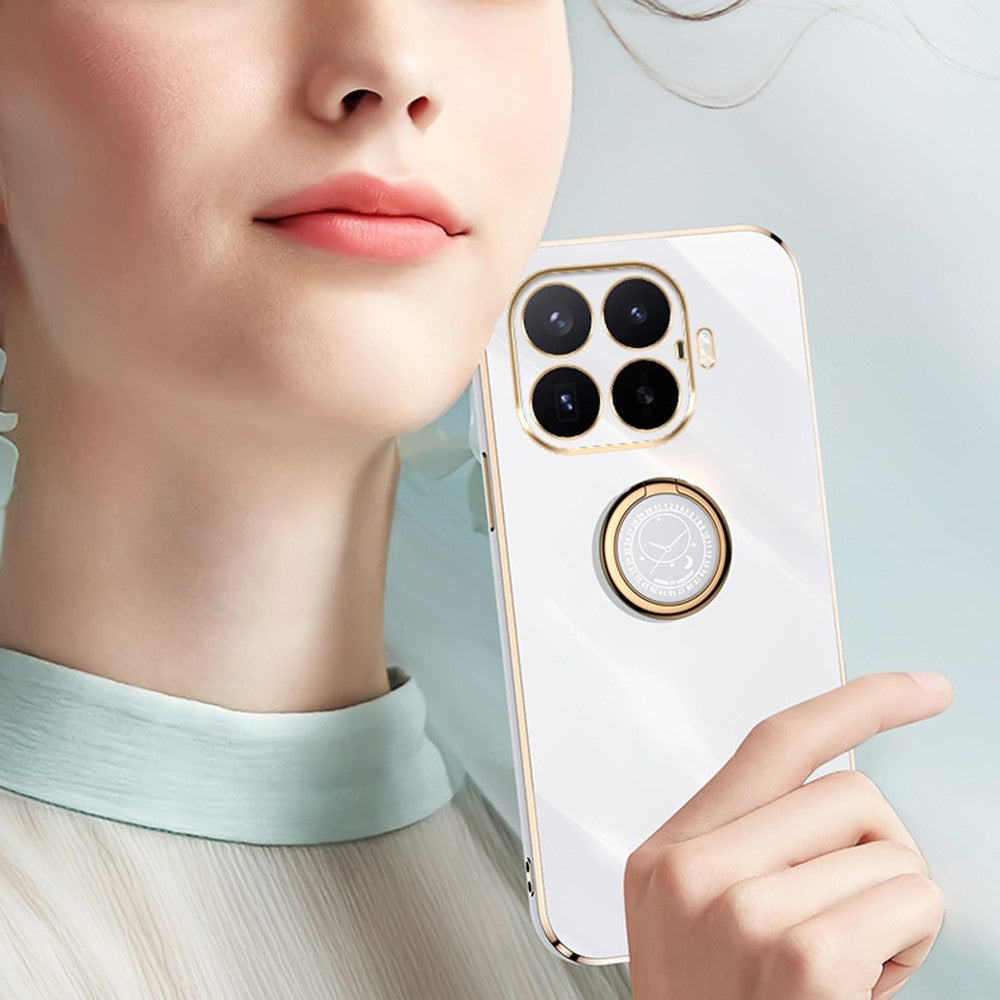XINLI For Xiaomi 17T Case Ring Kickstand Electroplating TPU Phone Cover