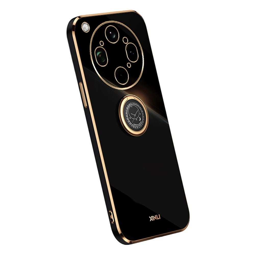XINLI For Oppo Find X9 Ultra 5G Case Ring Kickstand Electroplating TPU Phone Cover