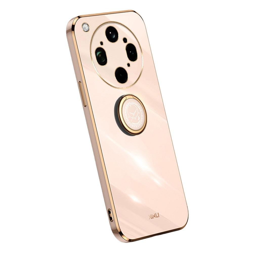 XINLI For Oppo Find X9 Ultra 5G Case Ring Kickstand Electroplating TPU Phone Cover