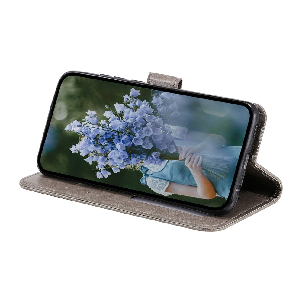 For Xiaomi 13 Pro 5G Imprinted Mandala Flower Phone Case Anti-drop Wallet Stand Cover with Strap
