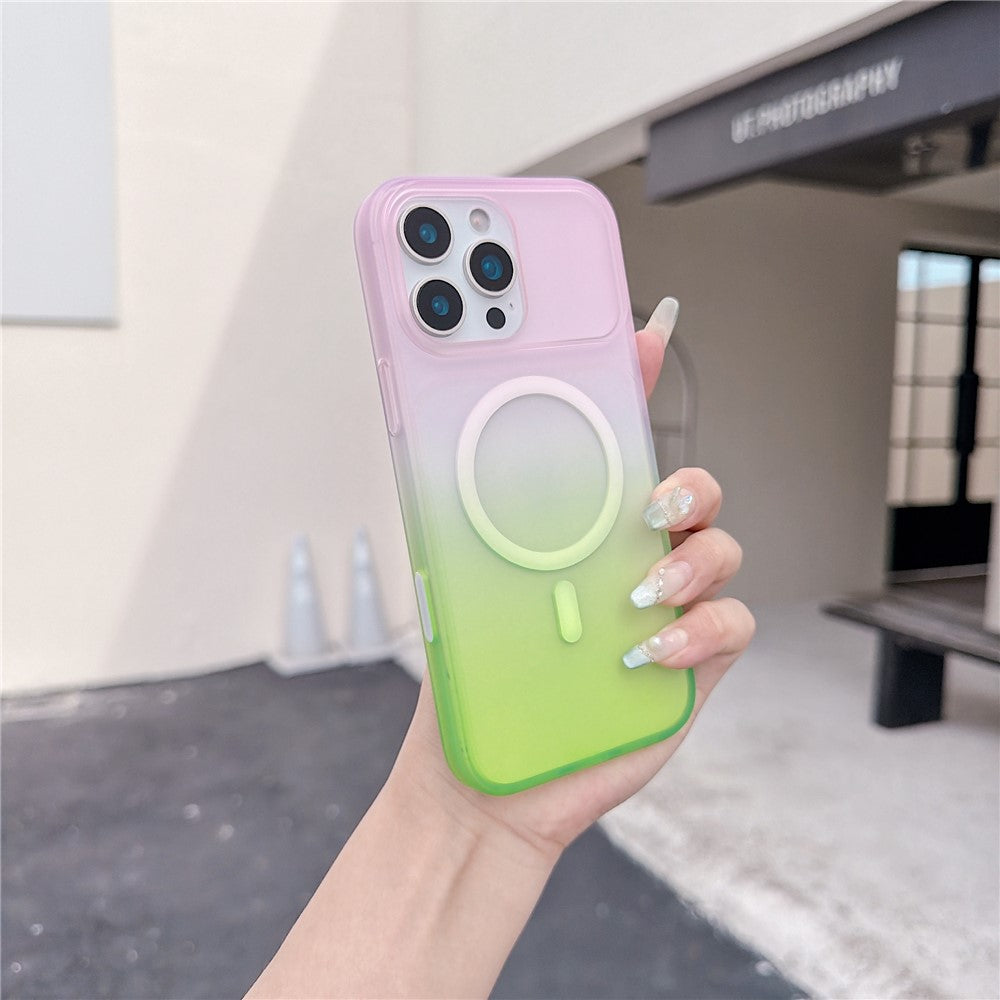 Til iPhone 16 Pro Magnetisk Cover AI Touch Knap Gradient Farve TPU Telefoncover
