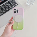 Til iPhone 16 Pro Magnetisk Cover AI Touch Knap Gradient Farve TPU Telefoncover
