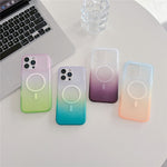 Til iPhone 16 Pro Magnetisk Cover AI Touch Knap Gradient Farve TPU Telefoncover
