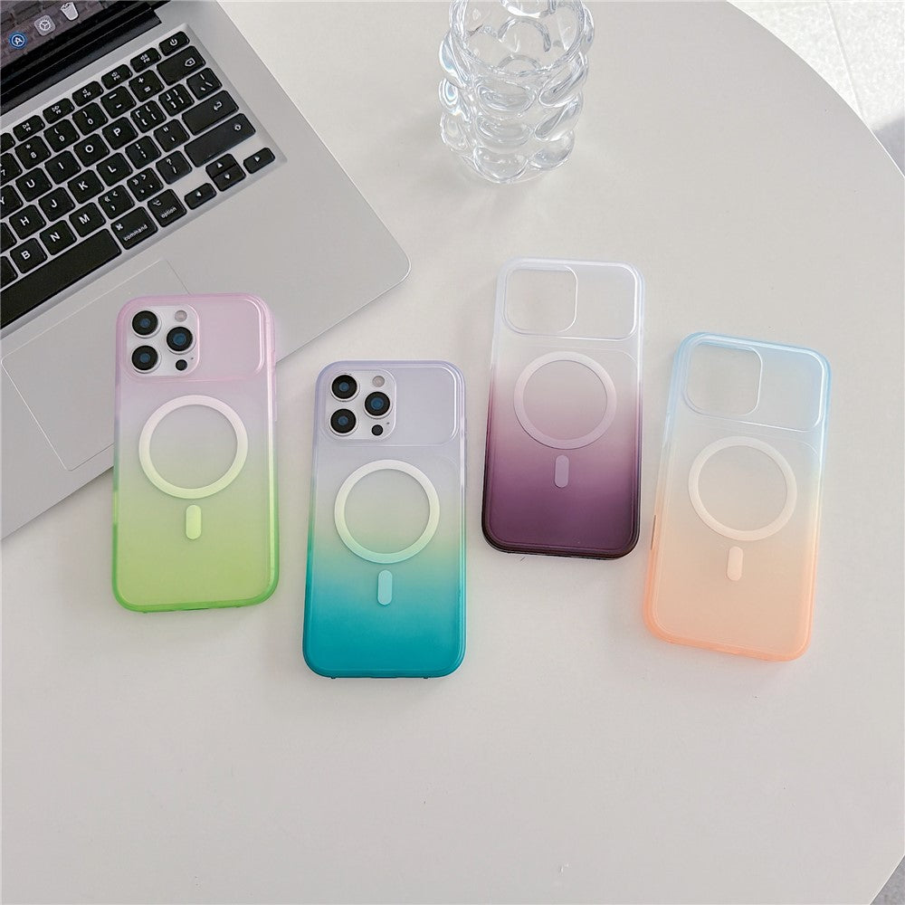 Til iPhone 16 Pro Magnetisk Cover AI Touch Knap Gradient Farve TPU Telefoncover