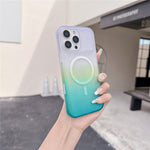 Til iPhone 16 Pro Magnetisk Cover AI Touch Knap Gradient Farve TPU Telefoncover