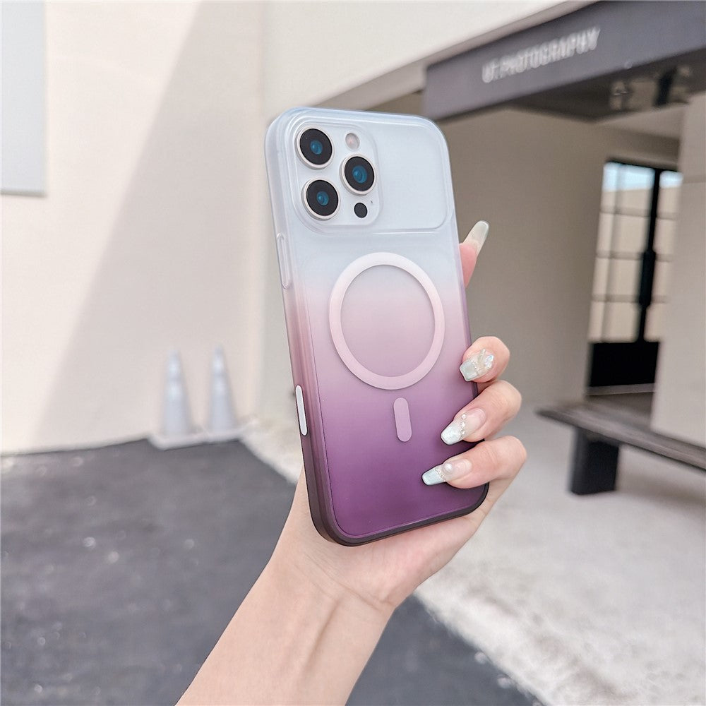 Til iPhone 16 Pro Magnetisk Cover AI Touch Knap Gradient Farve TPU Telefoncover