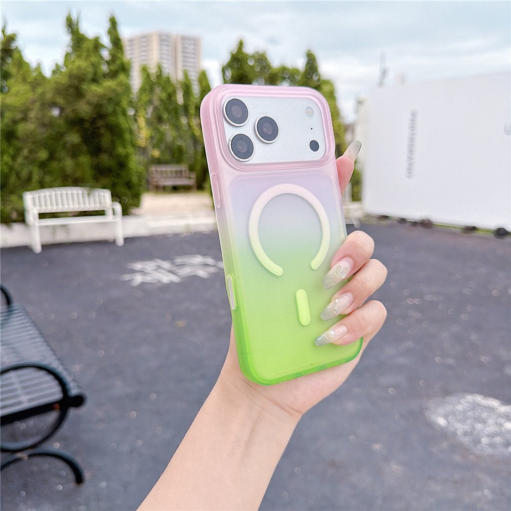 Til iPhone 18 Pro / 17 Pro magnetisk etui med AI touch-knap og gradientfarve TPU telefoncover