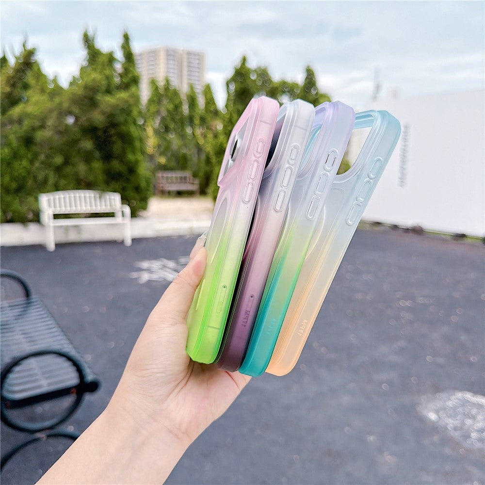 Til iPhone 18 Pro / 17 Pro magnetisk etui med AI touch-knap og gradientfarve TPU telefoncover