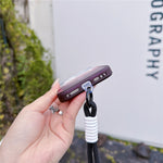 For iPhone 16 Magnetic Case with Hand Strap AI Touch Button Gradient Color TPU Phone Cover