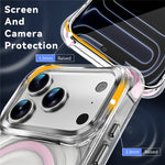 For iPhone 17 Pro Magnetic Case Airbag Corner Shockproof Ripple TPU Phone Cover