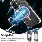 Til iPhone 17 Magnetisk Cover Airbag Hjørne Stødsikker Ripple TPU Telefoncover
