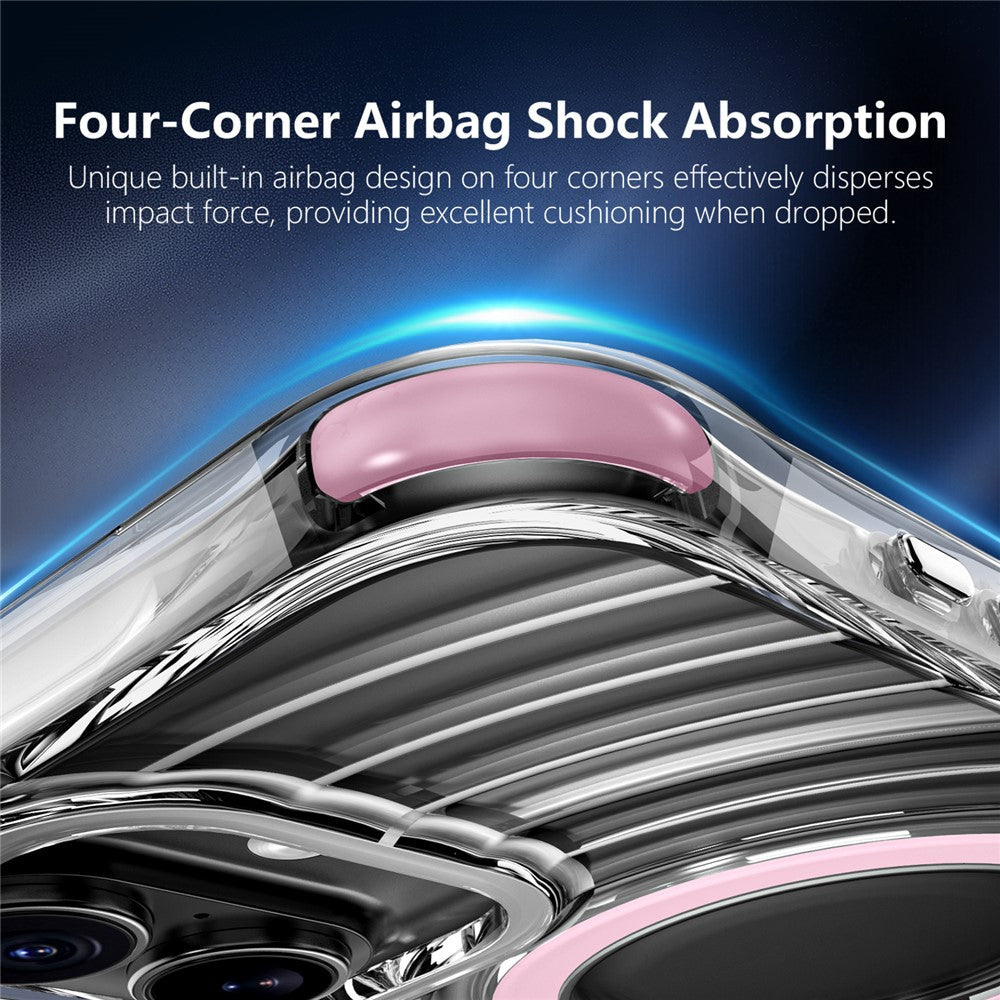 Til iPhone 17 Magnetisk Cover Airbag Hjørne Stødsikker Ripple TPU Telefoncover
