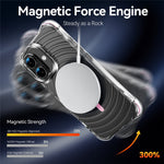 Til iPhone 17 Magnetisk Cover Airbag Hjørne Stødsikker Ripple TPU Telefoncover