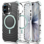 Til iPhone 17 Magnetisk Cover Airbag Hjørne Stødsikker Ripple TPU Telefoncover