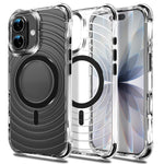 Til iPhone 17 Magnetisk Cover Airbag Hjørne Stødsikker Ripple TPU Telefoncover